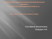 Презентация для дошкольников Гостеприимные хозяева