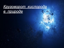 круговорот кислорода в природе