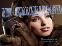 Презентация по МДК 01.01 тема Пушно-меховое сырье и материалы