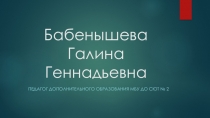 Презентация педагогической деятельности педагога дополнительного образования.