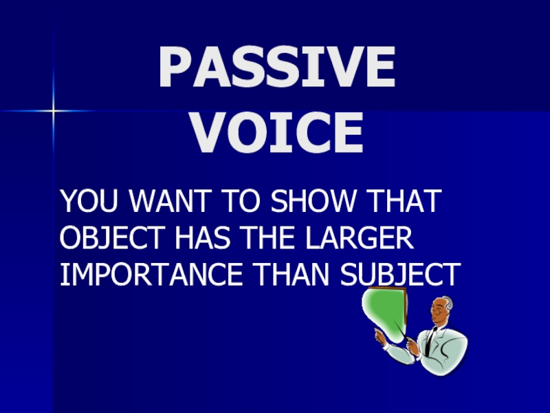 Presentation: The passive voice (10 grade)