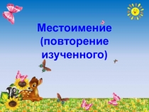 Презентация по русскому языку  Местоимение