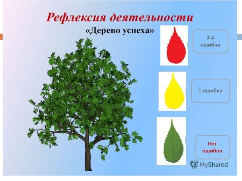 Картинка дерево для рефлексии на уроке