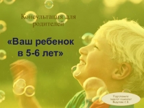 Психическое развитие ребенка 5-6 лет