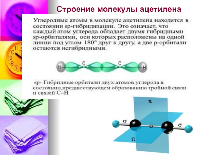 Рисунок молекулы ацетилена