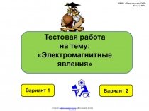 Итоговый тест по физике 8 класса по теме: Электромагнитные явления.