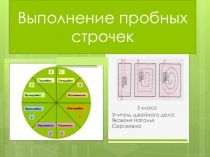 Презентация по швейному делу на тему Выполнение пробных строчек