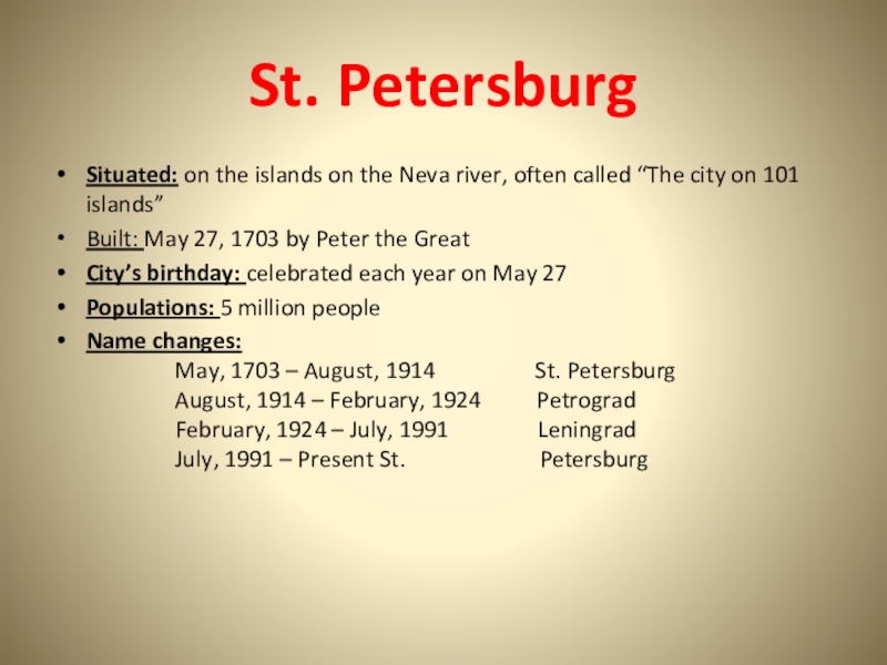 St petersburg is situated