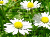 Презентация по биологии на тему: Значение растений в природе и жизни человека. (5 класс) ФГОС
