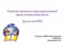 Развитие предметно-пространственной среды в начальной школе
