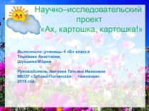 Презентация по окружающему миру -Картошка