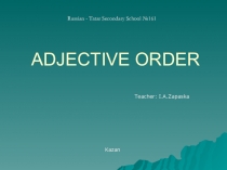 Adjective Order