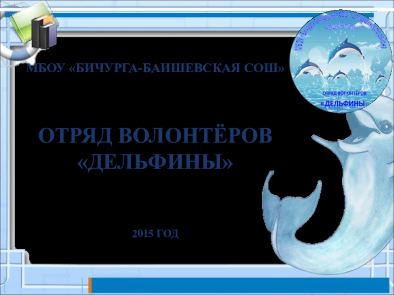 Презентация Презентация Волонтерский отряд Дельфины