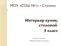 Презентация по технологии на тему: Интерьер кухни (5 класс)