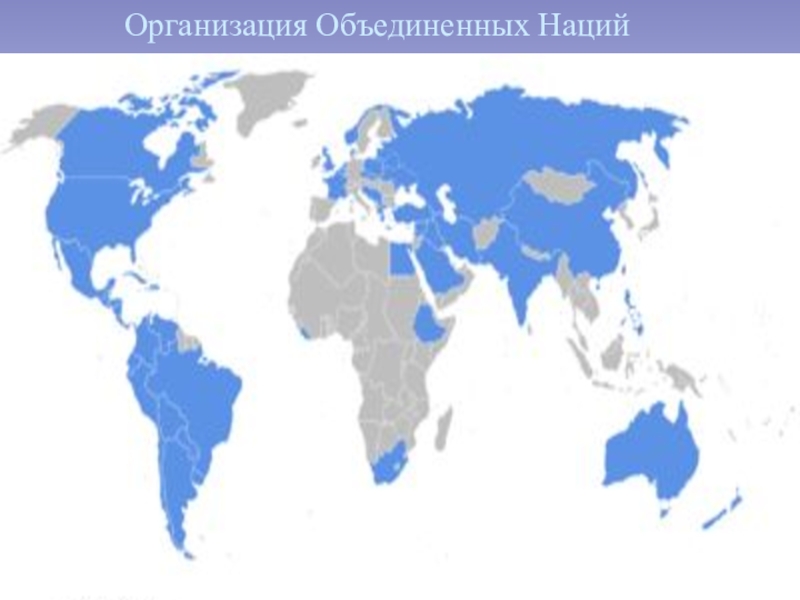 Карта на флаге оон
