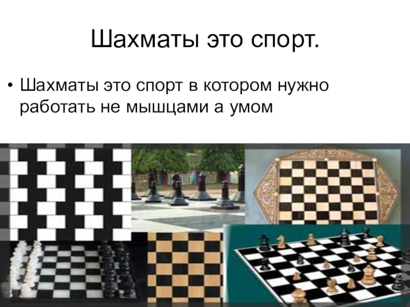 Проект шахматы спорт или игра