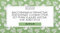 Презентация к уроку рисования для начальных классов, на тему: Жираф