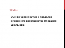 Презентация Оценка шума в нашем городе Абакане