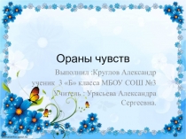 Презентация Ограны чувств человека