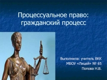 Презентация по обществознанию на тему Гражданско -процессуальное право (11 класс)