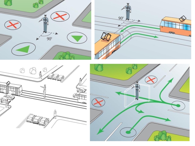 Правила проезда перекрестков в картинках