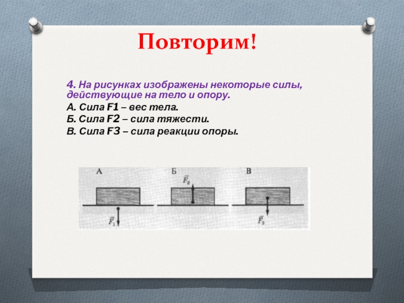 На каком рисунке изображен вес