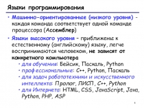 Презентация по информатике на тему Введение в язык программирования Python