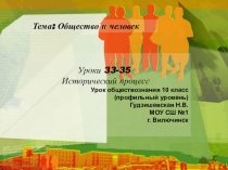 Презентация по обществознанию (профильный уровень) Исторический процесс