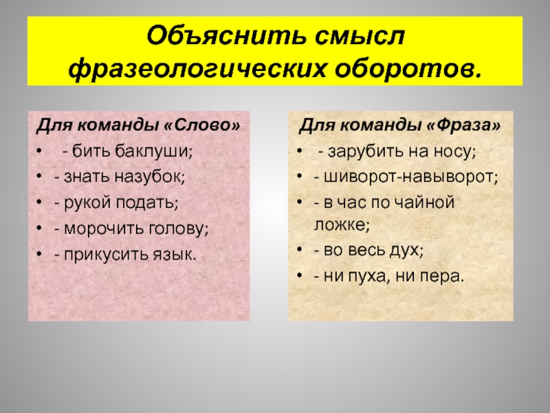 Фразеологические обороты характеризующие человека проект