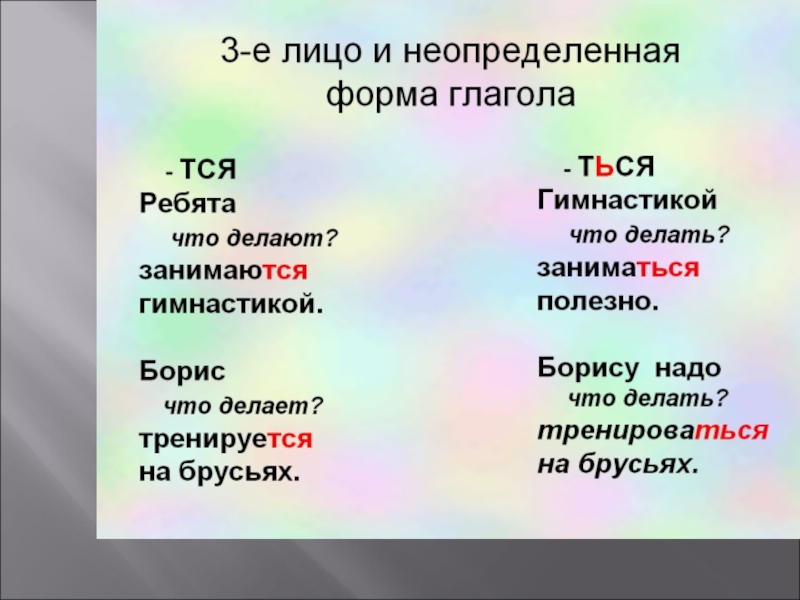 План конспект по русскому языку 3 класс не с глаголами