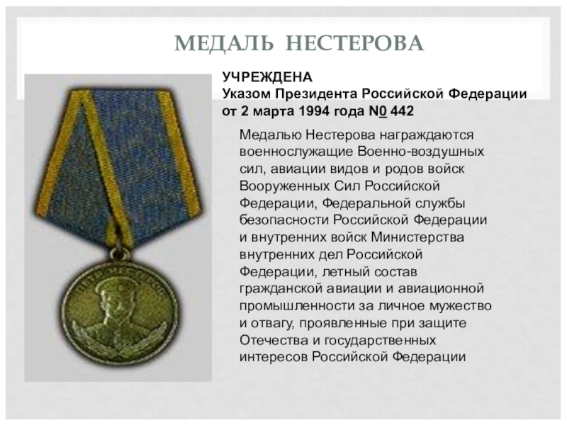 По указу была учреждена. Медаль Петра Нестерова. Статут медали Нестерова. Медаль Нестерова за что награждают.