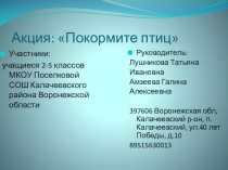 Презентация Покормите птиц зимой