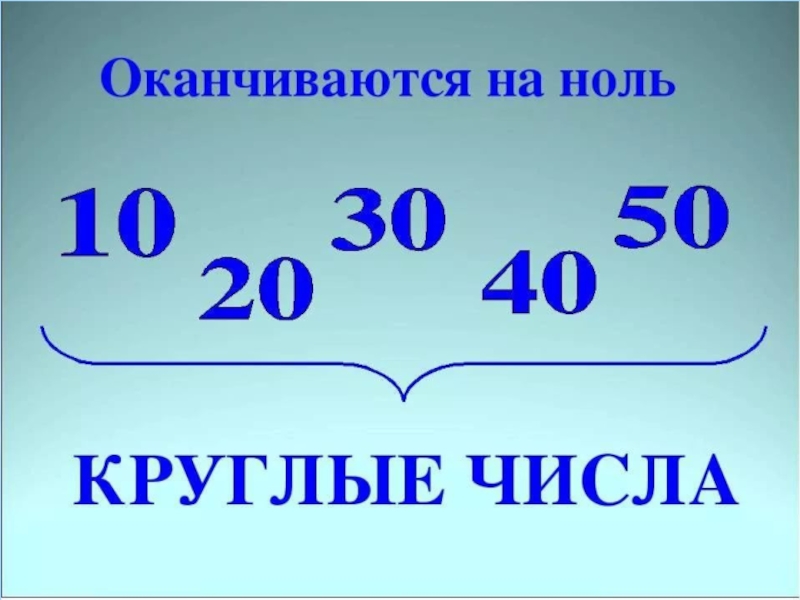 Числа оканчивающиеся на 7. Круглые числа. Круглые числа в математике. Круглые числа 1 класс. Круглые числа 2 класс.