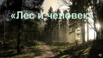 Презентация по окружающему миру.Лес и человек