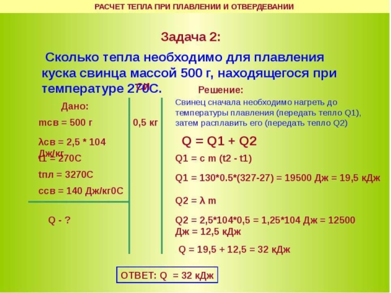 Количество свинца при плавлении. Плавление физика задачи. Плавление и кристаллизация задачи. Задачи по физике на плавление. Задача на тему плавление.