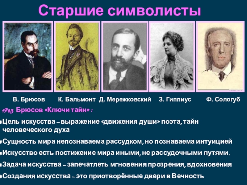 Реферат: Поэзия серебряного века: В.С. Соловьев, Д.С. Мережковский, Ф.К. Сологуба и А. Белый