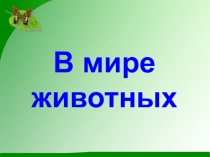 Презентация по биологии на тему В мире животных (7 класс)