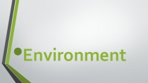 Презентация по английскому языку на тему  Environment