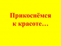 Презентация к классному часу Прикоснёмся к красоте
