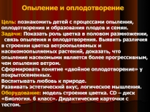 Презентация урока 6 класс: Опыление и оплодотворение