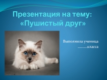 Презентация проект на тему Пушистый друг 2 класс