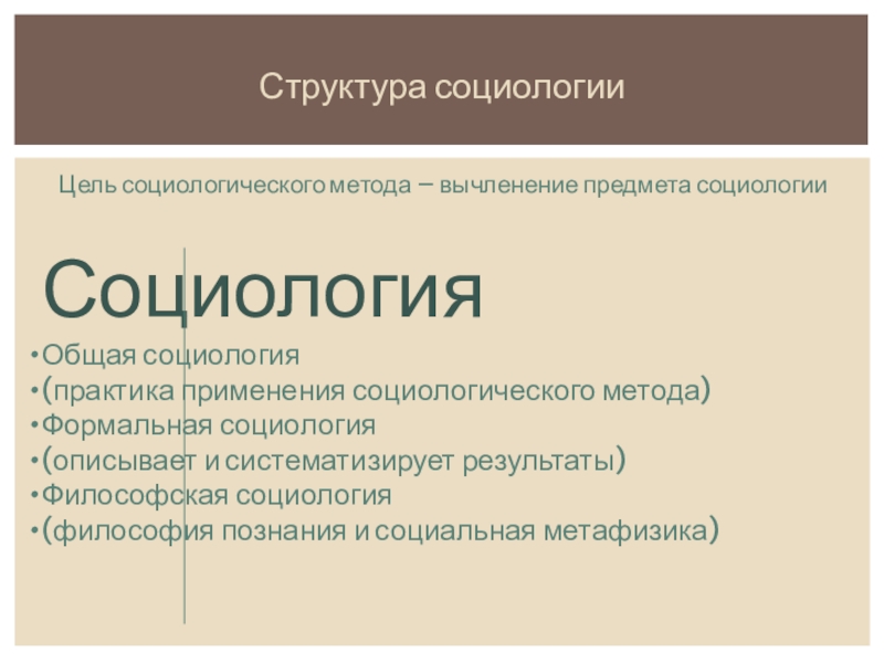 Структура социологии