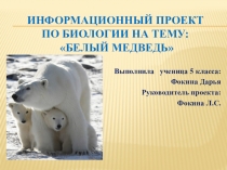 Презентация по биологии Белый медведь(5 класс)