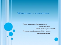 Презентация к докладу  Животные-синоптики