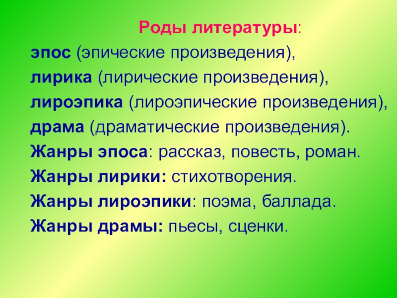 Роды литературы эпос. Эпические лирические и драматические произведения. Лироэпические Жанры в литературе. Лироэпика в литературе это. Лироэпос род литературы.