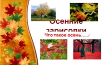 Презентация по речевому развитию на тему  Осенние зарисовки