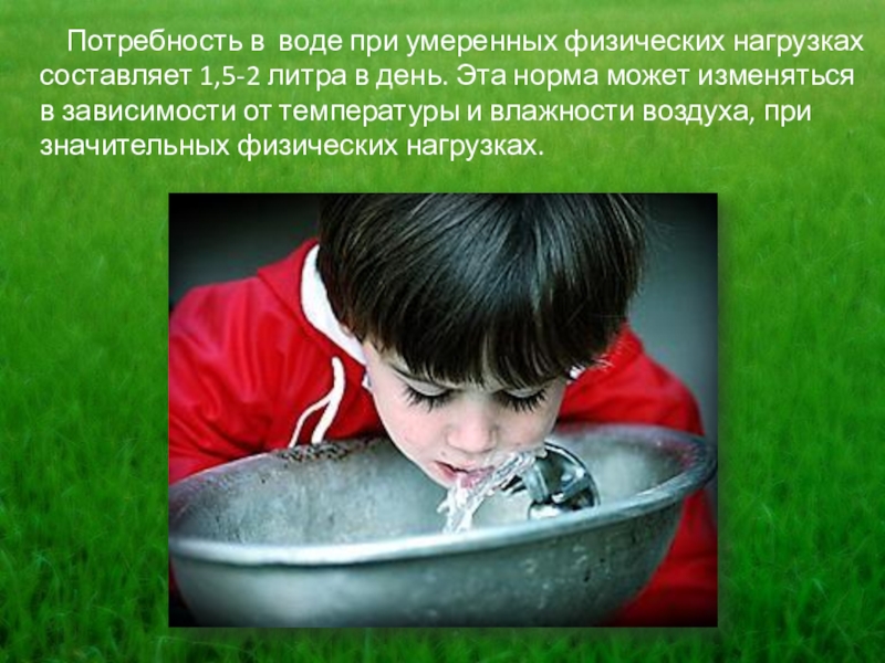 Потребность в воде. Обеспечение водой. Потребность человека в воде при физических нагрузках. Обеспечение водой ОБЖ.