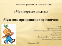 Презентация Мои первые опыты