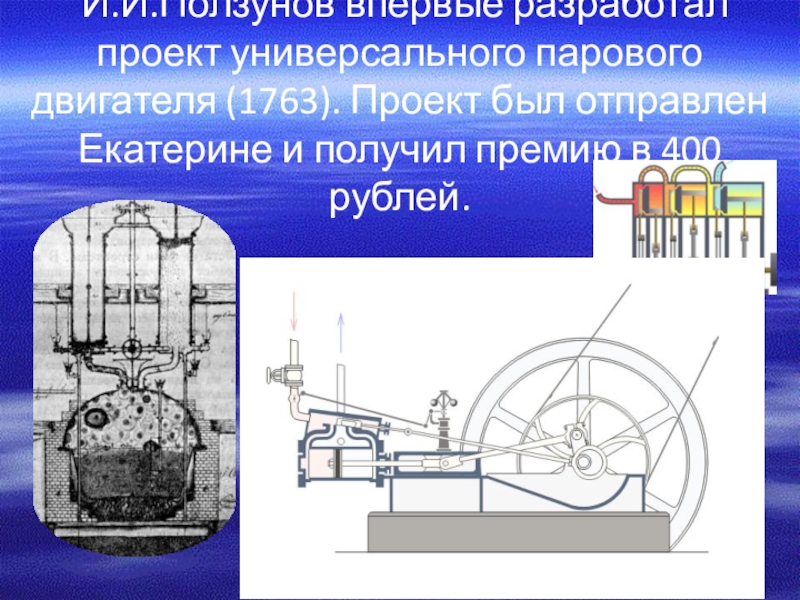 Кто разработал проект универсального парового двигателя в россии