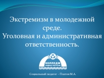 Презентация Экстремизм в молодежной среде